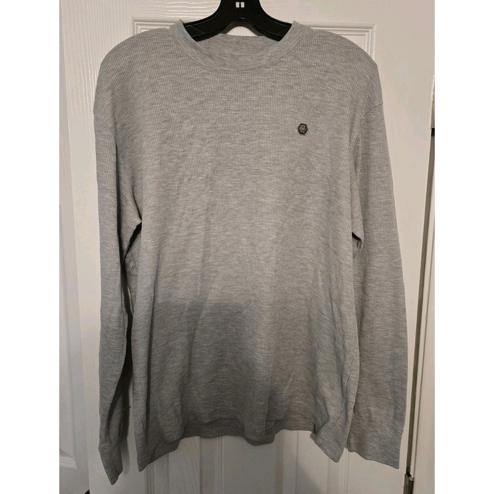 Southpole Thermal Shirt Mens Large Gray Waffle Knit Long Sleeve Base Layer Y2k